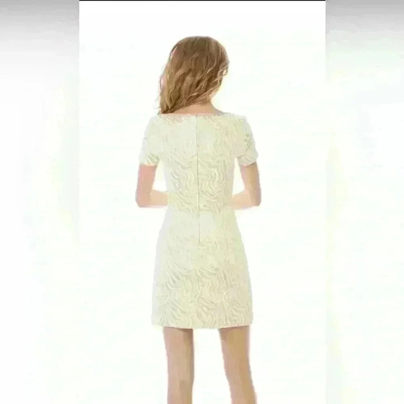 Lilly Pulitzer Sz 14 Millianua gold jacquard dress zebra print item# 5D - Picture 3 of 13